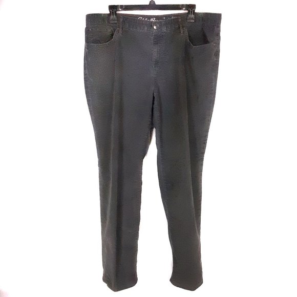 Eddie Bauer Jeans Pants Size Short 16 Gray Cord - Picture 1 of 5